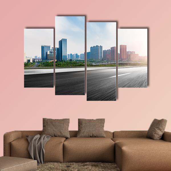 The City & The Road Canvas Wall Art-4 Pop-Gallery Wrap-50" x 32"-Tiaracle