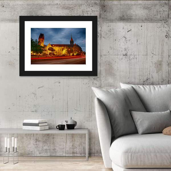 The City Hall Of Duisburg Canvas Wall Art-3 Horizontal-Gallery Wrap-25" x 16"-Tiaracle