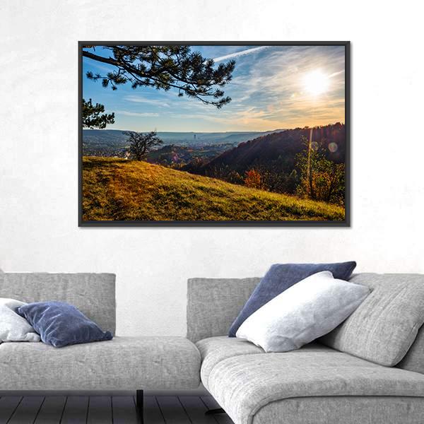 The City Jena On The Saale Canvas Wall Art-1 Piece-Floating Frame-24" x 16"-Tiaracle