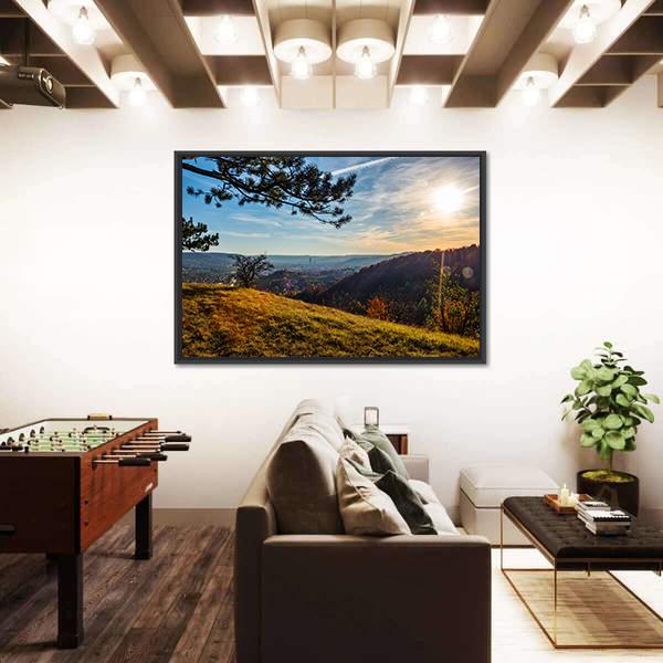 The City Jena On The Saale Canvas Wall Art-3 Horizontal-Gallery Wrap-25" x 16"-Tiaracle