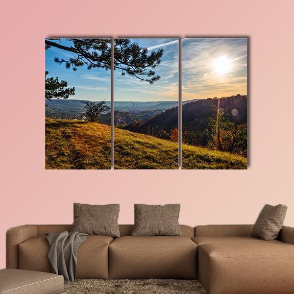 The City Jena On The Saale Canvas Wall Art-3 Horizontal-Gallery Wrap-25" x 16"-Tiaracle