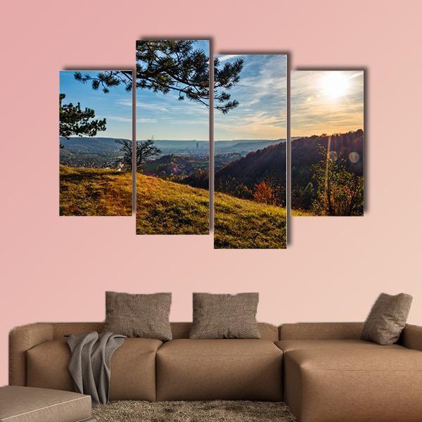 The City Jena On The Saale Canvas Wall Art-4 Pop-Gallery Wrap-50" x 32"-Tiaracle