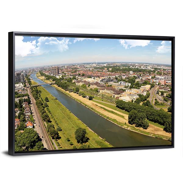 The City Of Mannheim Canvas Wall Art-3 Horizontal-Gallery Wrap-25" x 16"-Tiaracle