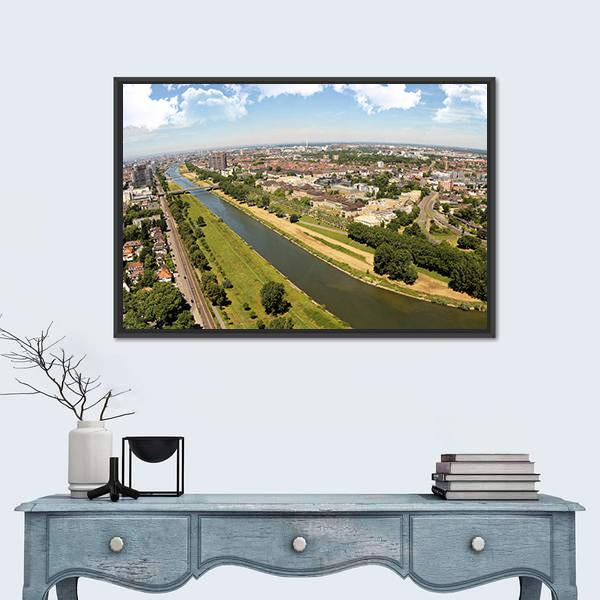 The City Of Mannheim Canvas Wall Art-3 Horizontal-Gallery Wrap-25" x 16"-Tiaracle