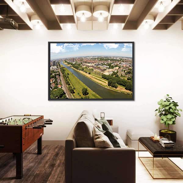 The City Of Mannheim Canvas Wall Art-3 Horizontal-Gallery Wrap-25" x 16"-Tiaracle