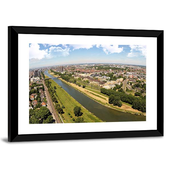 The City Of Mannheim Canvas Wall Art-3 Horizontal-Gallery Wrap-25" x 16"-Tiaracle