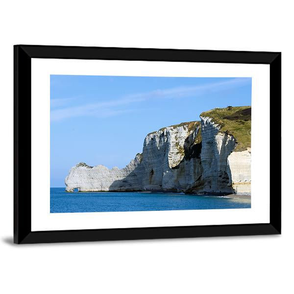 The Cliffs Of Etretat Canvas Wall Art-3 Horizontal-Gallery Wrap-25" x 16"-Tiaracle