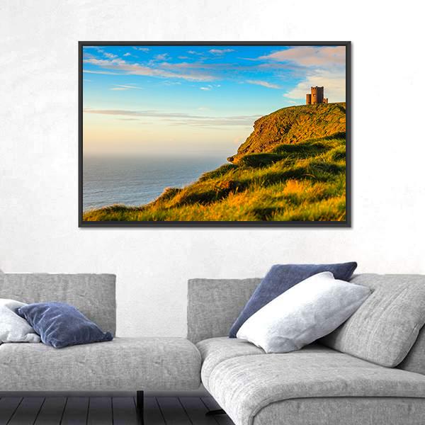The Cliffs Of Moher Canvas Wall Art-1 Piece-Floating Frame-24" x 16"-Tiaracle