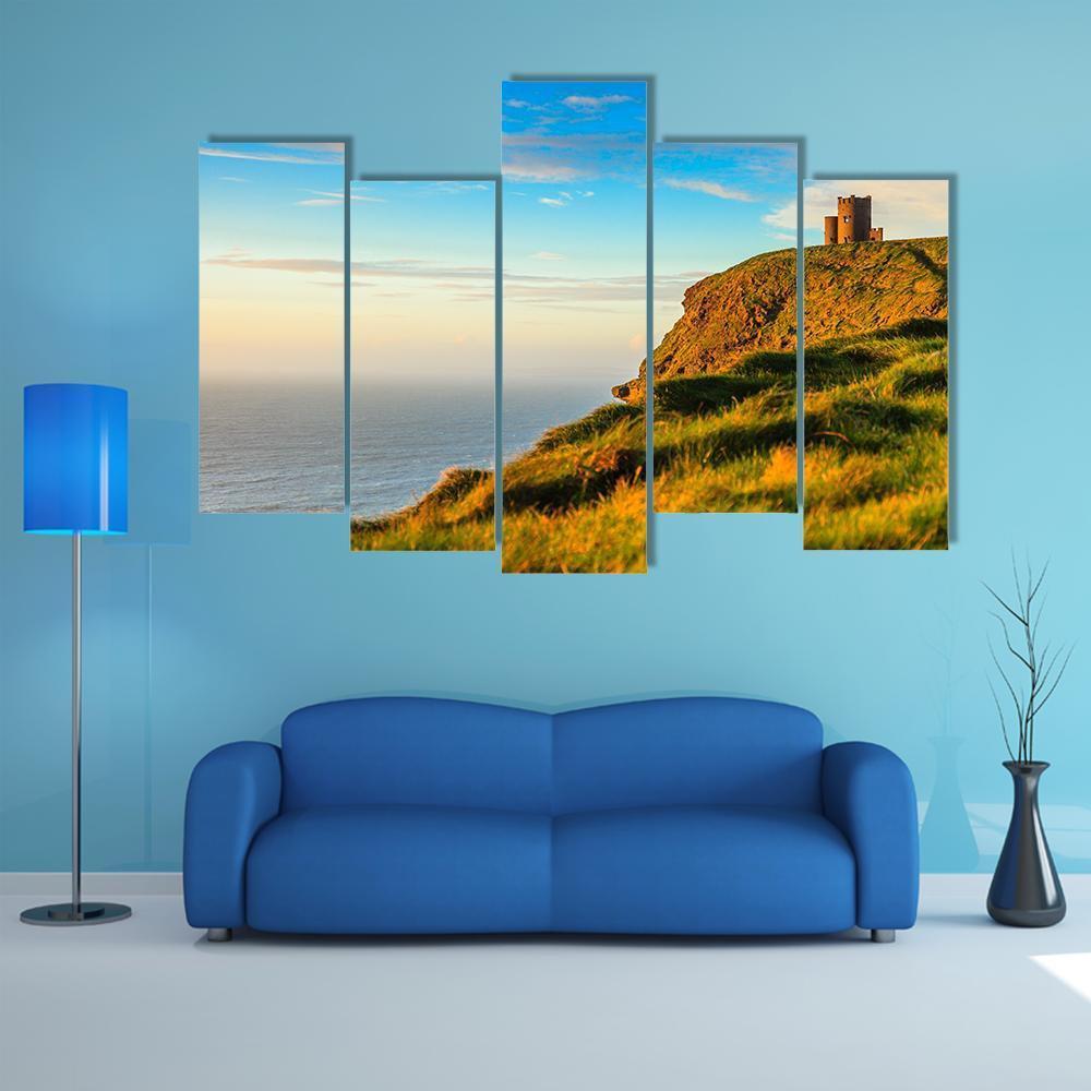 The Cliffs Of Moher Canvas Wall Art-5 Pop-Gallery Wrap-47" x 32"-Tiaracle