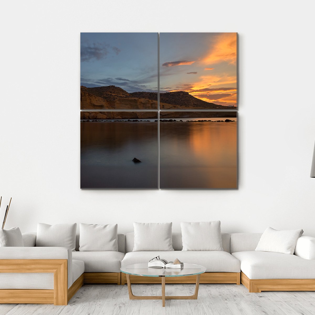 The Closed Cove In Aguilas Canvas Wall Art-4 Square-Gallery Wrap-17" x 17"-Tiaracle