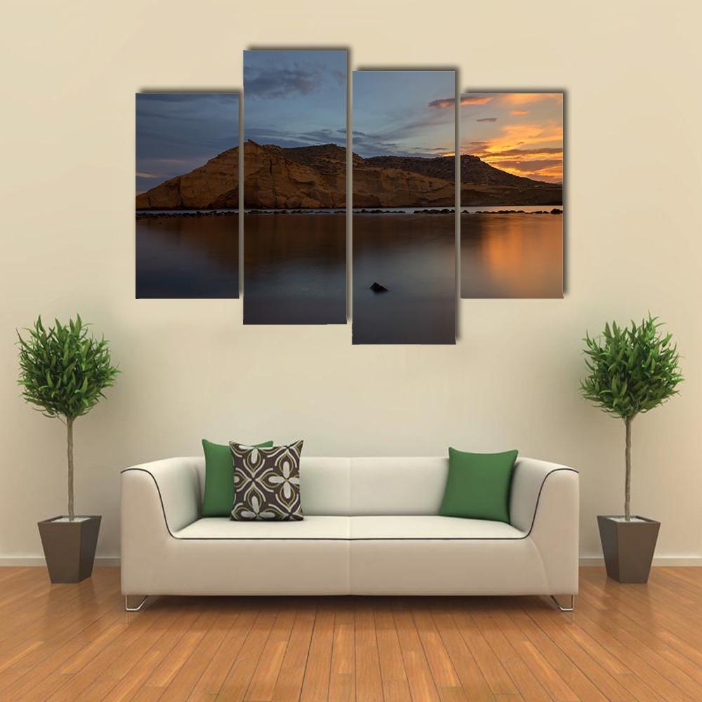 The Closed Cove In Aguilas Canvas Wall Art-4 Pop-Gallery Wrap-50" x 32"-Tiaracle