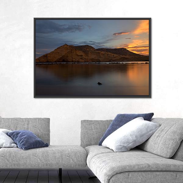 The Closed Cove In Aguilas Canvas Wall Art-1 Piece-Floating Frame-24" x 16"-Tiaracle