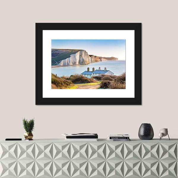 The Coast Guard Cottages Canvas Wall Art-3 Horizontal-Gallery Wrap-25" x 16"-Tiaracle