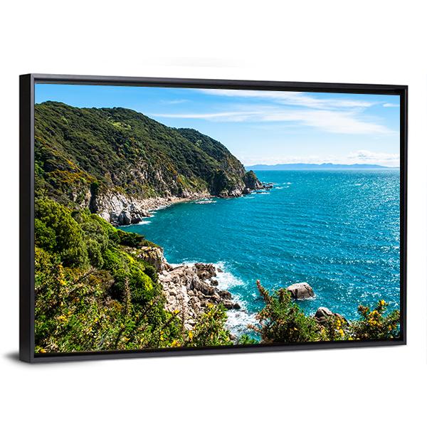 The Coastline In Abel Tasman National Park Canvas Wall Art-3 Horizontal-Gallery Wrap-25" x 16"-Tiaracle