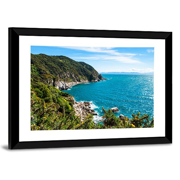 The Coastline In Abel Tasman National Park Canvas Wall Art-3 Horizontal-Gallery Wrap-25" x 16"-Tiaracle