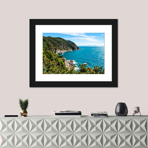 The Coastline In Abel Tasman National Park Canvas Wall Art-3 Horizontal-Gallery Wrap-25" x 16"-Tiaracle