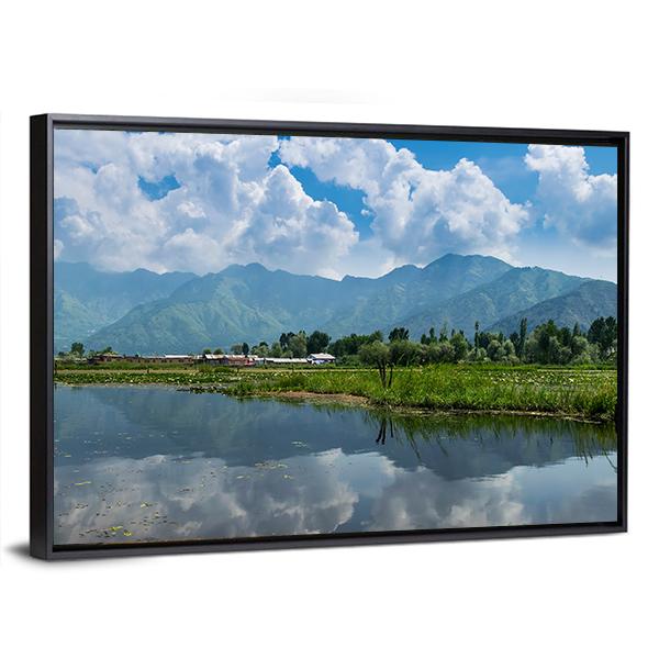 The Dal Lake Canvas Wall Art-3 Horizontal-Gallery Wrap-25" x 16"-Tiaracle
