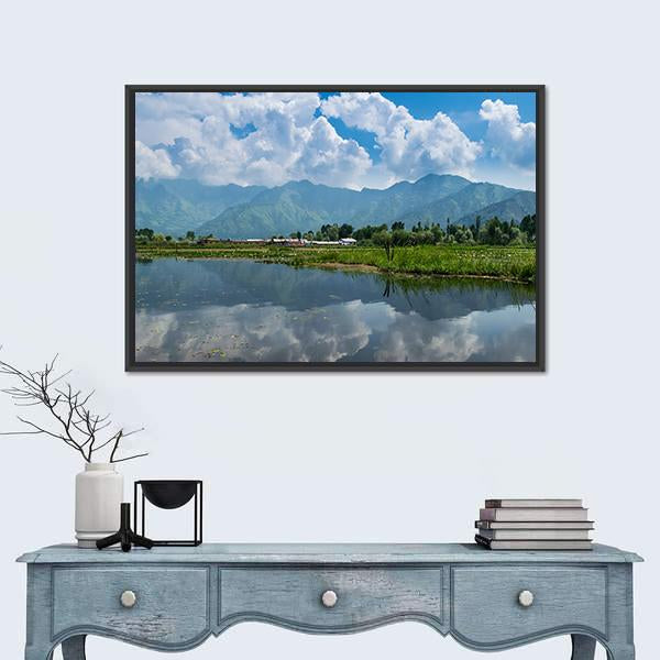 The Dal Lake Canvas Wall Art-3 Horizontal-Gallery Wrap-25" x 16"-Tiaracle