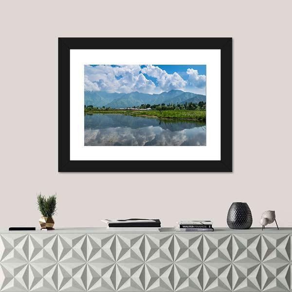 The Dal Lake Canvas Wall Art-3 Horizontal-Gallery Wrap-25" x 16"-Tiaracle