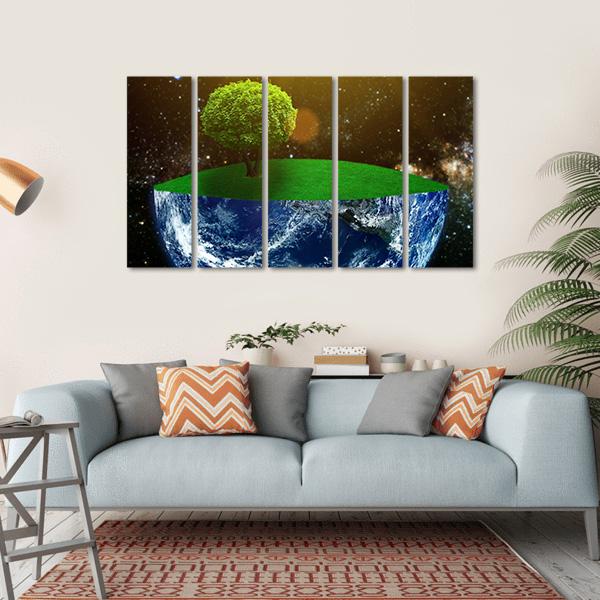 Day Of The Earth Canvas Wall Art-5 Horizontal-Gallery Wrap-22" x 12"-Tiaracle