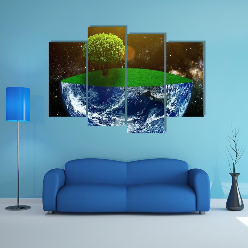 Day Of The Earth Canvas Wall Art-4 Pop-Gallery Wrap-50" x 32"-Tiaracle