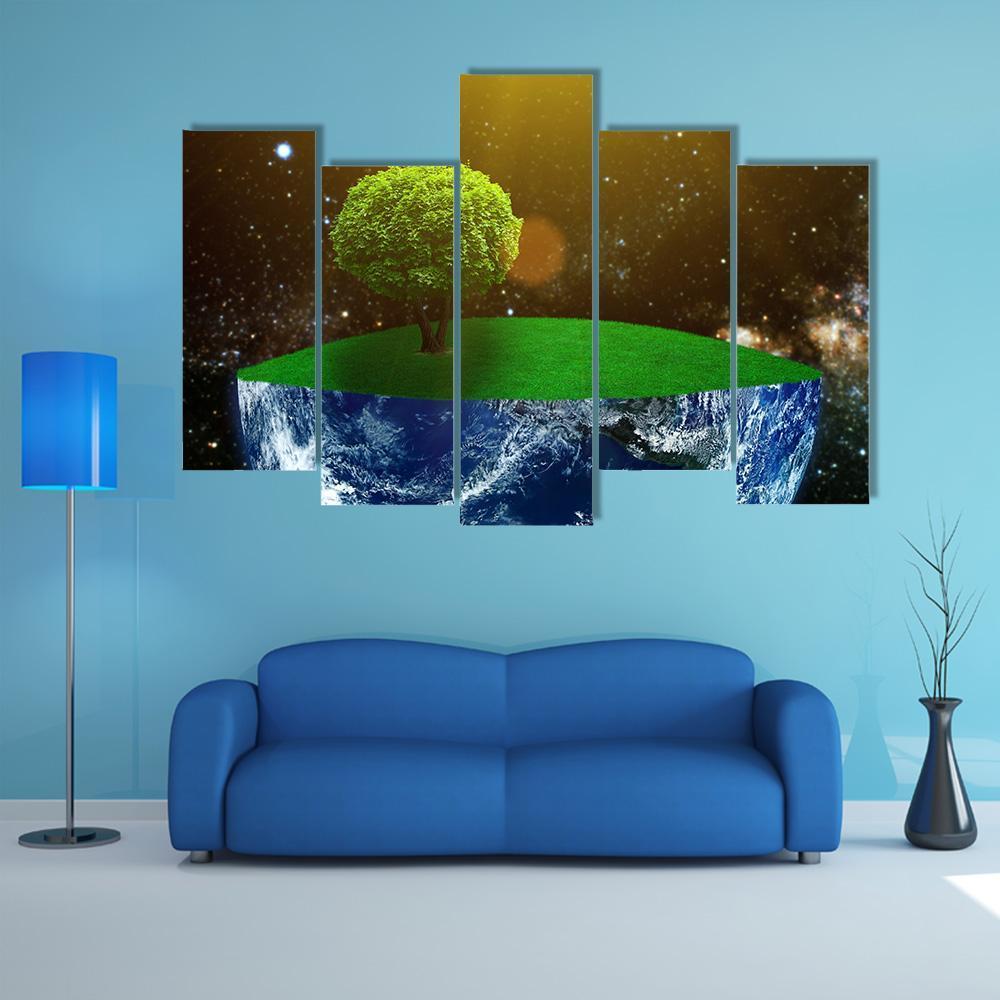 Day Of The Earth Canvas Wall Art-1 Piece-Gallery Wrap-48" x 32"-Tiaracle