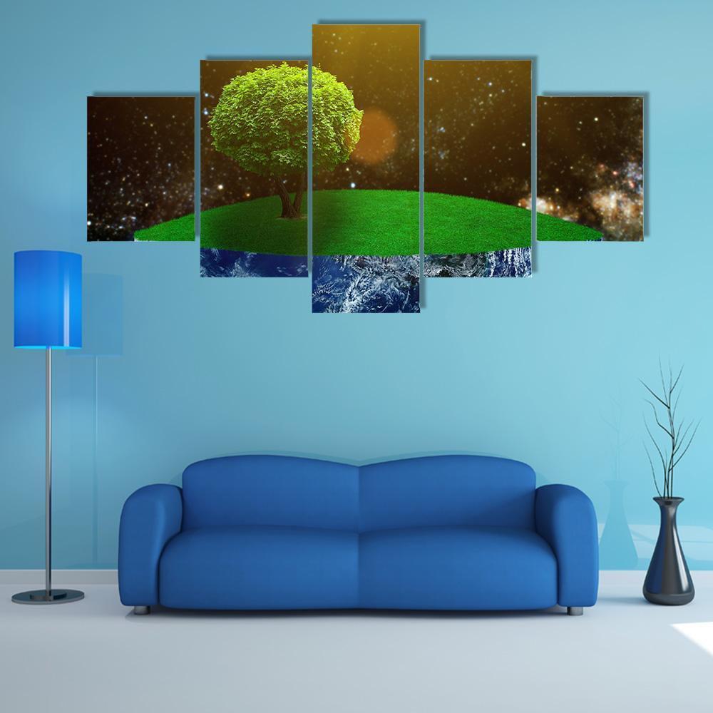 Day Of The Earth Canvas Wall Art-5 Star-Gallery Wrap-62" x 32"-Tiaracle