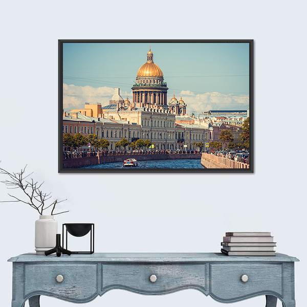 St Isaac's Cathedral Canvas Wall Art-3 Horizontal-Gallery Wrap-25" x 16"-Tiaracle