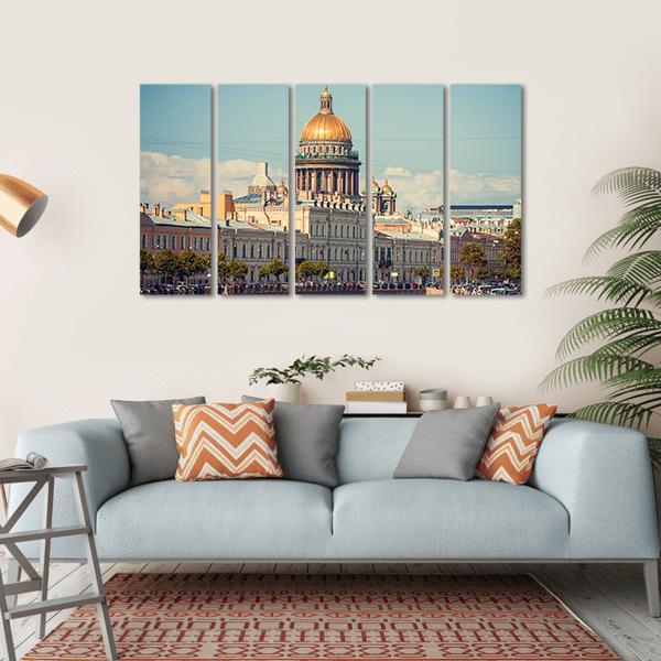 St Isaac's Cathedral Canvas Wall Art-5 Horizontal-Gallery Wrap-22" x 12"-Tiaracle