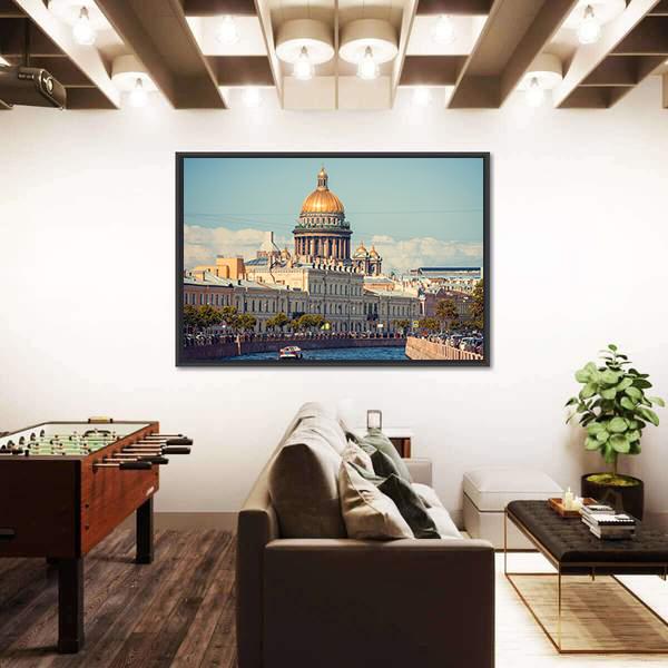 St Isaac's Cathedral Canvas Wall Art-3 Horizontal-Gallery Wrap-25" x 16"-Tiaracle