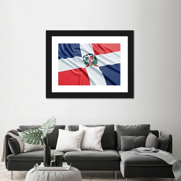 The Dominican Republic Flag Canvas Wall Art-1 Piece-Framed Print-20" x 16"-Tiaracle