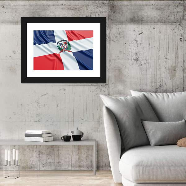 The Dominican Republic Flag Canvas Wall Art-5 Horizontal-Gallery Wrap-22" x 12"-Tiaracle