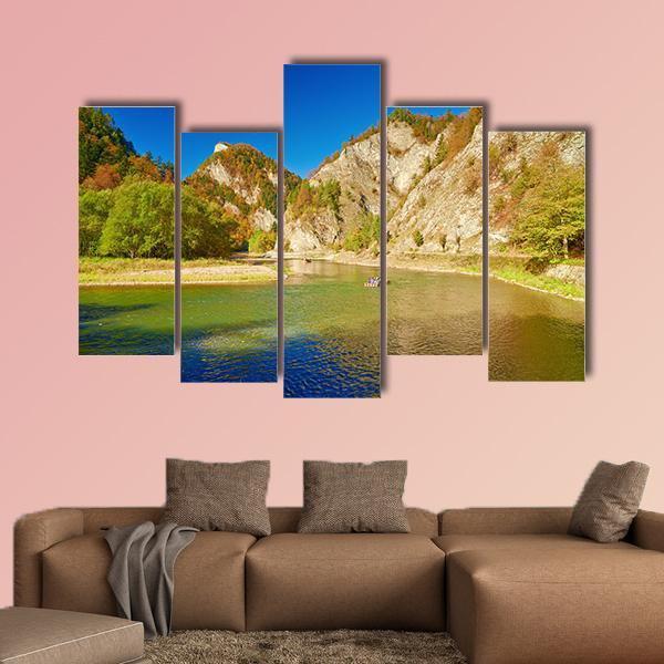 The Dunajec River Gorge Canvas Wall Art-5 Pop-Gallery Wrap-47&quot; x 32&quot;-Tiaracle
