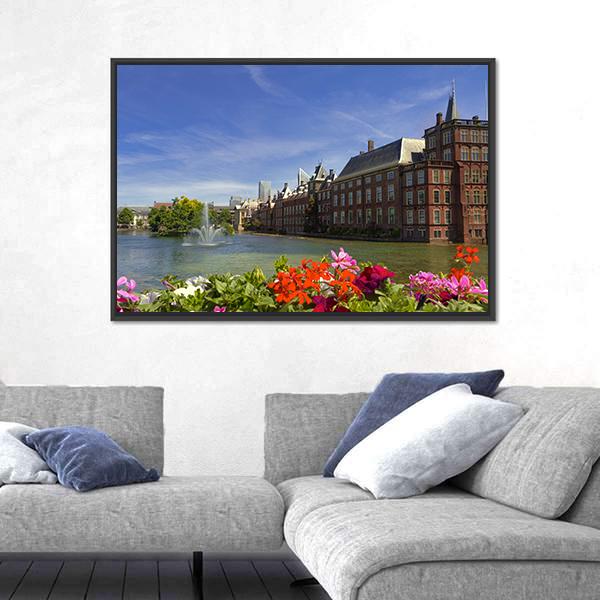 The Dutch Parliament Canvas Wall Art-1 Piece-Floating Frame-24" x 16"-Tiaracle