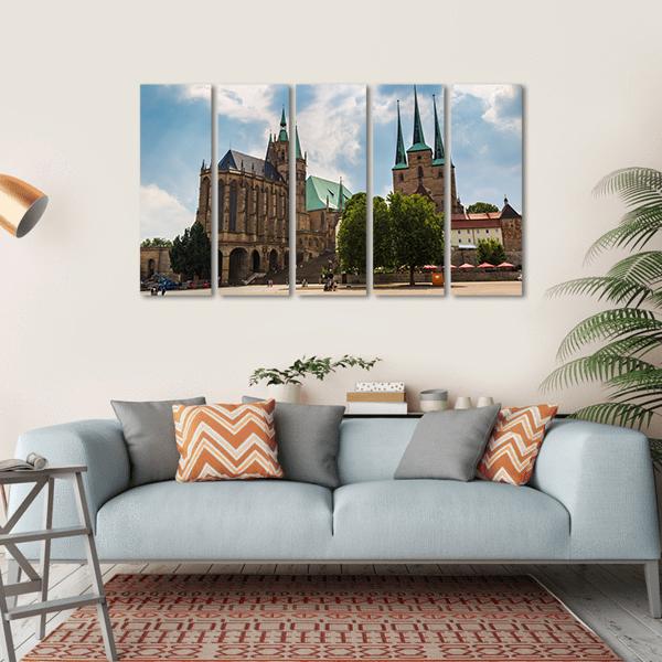 The Erfurt Cathedral Canvas Wall Art-5 Horizontal-Gallery Wrap-22" x 12"-Tiaracle