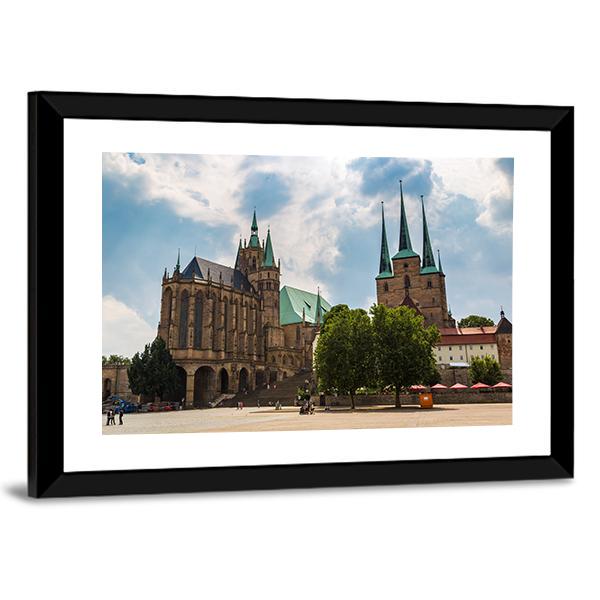 The Erfurt Cathedral Canvas Wall Art-3 Horizontal-Gallery Wrap-25" x 16"-Tiaracle