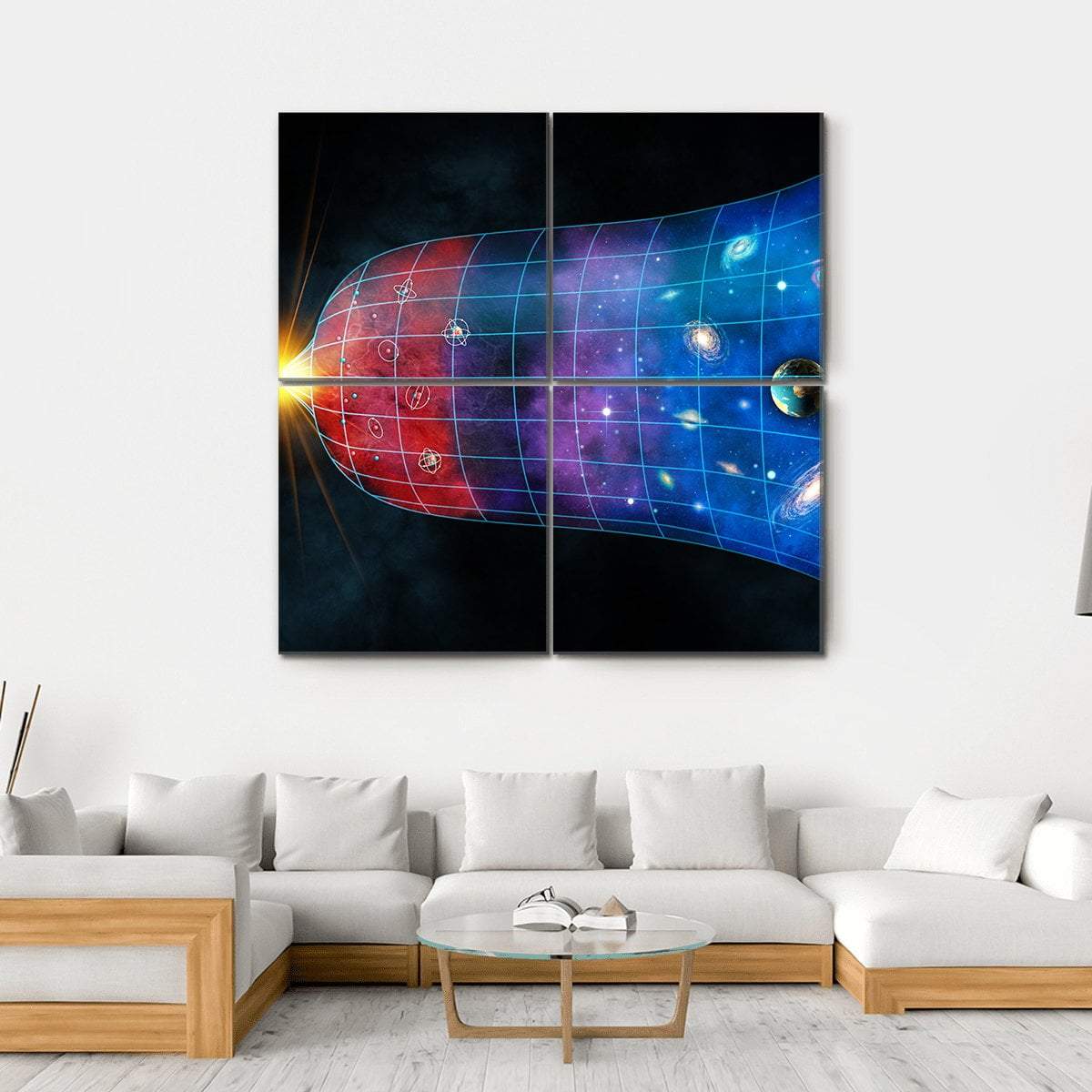 The Expansion Of The Universe Canvas Wall Art-4 Square-Gallery Wrap-17" x 17"-Tiaracle