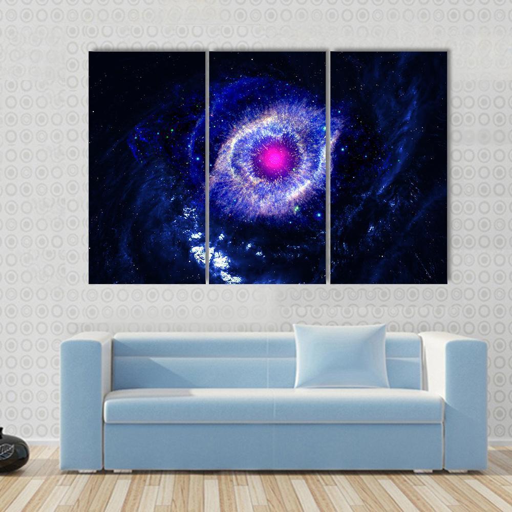 The Eye Of God Nebula Canvas Wall Art-3 Horizontal-Gallery Wrap-37&quot; x 24&quot;-Tiaracle