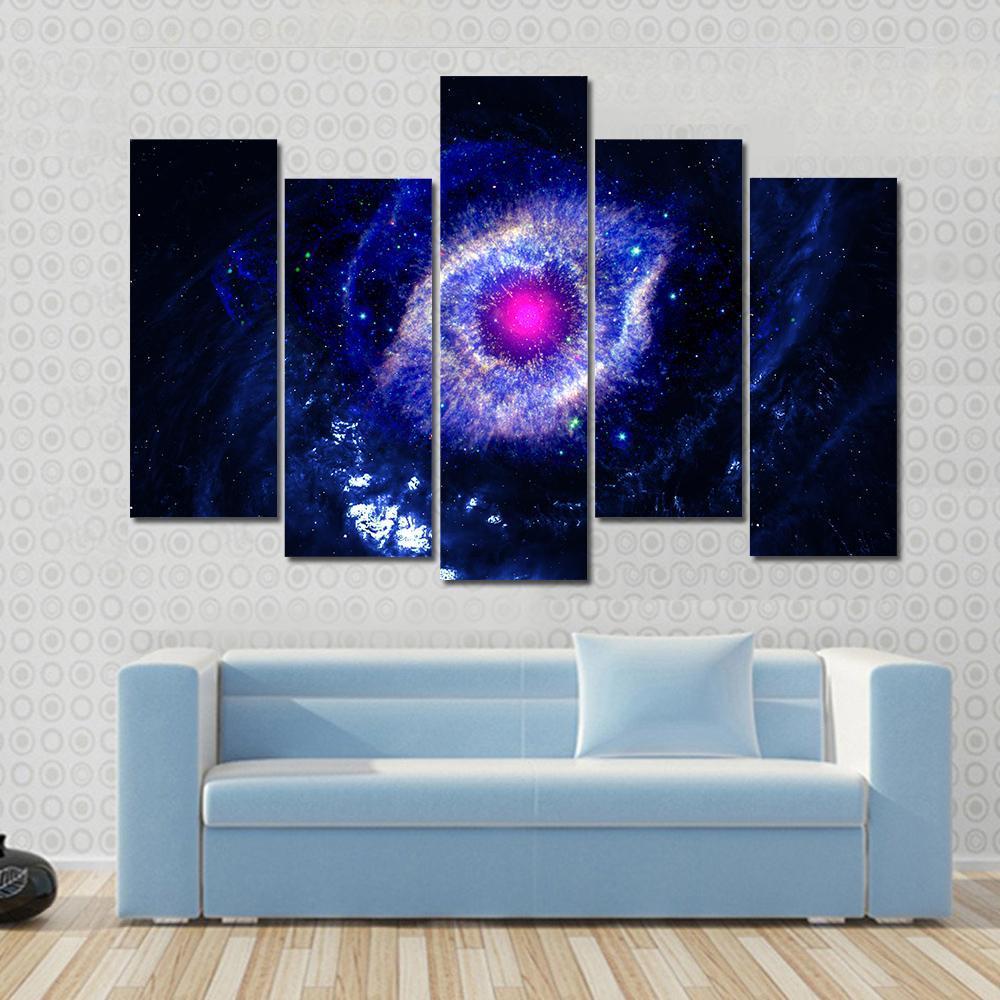 The Eye Of God Nebula Canvas Wall Art-5 Pop-Gallery Wrap-47&quot; x 32&quot;-Tiaracle