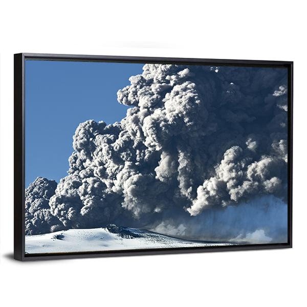 The Eyjafjallajokull Volcano Canvas Wall Art-3 Horizontal-Gallery Wrap-25&quot; x 16&quot;-Tiaracle
