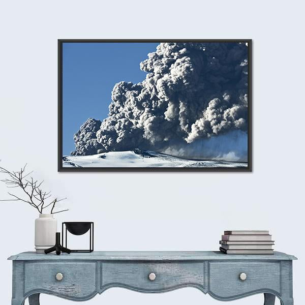 The Eyjafjallajokull Volcano Canvas Wall Art-3 Horizontal-Gallery Wrap-25&quot; x 16&quot;-Tiaracle