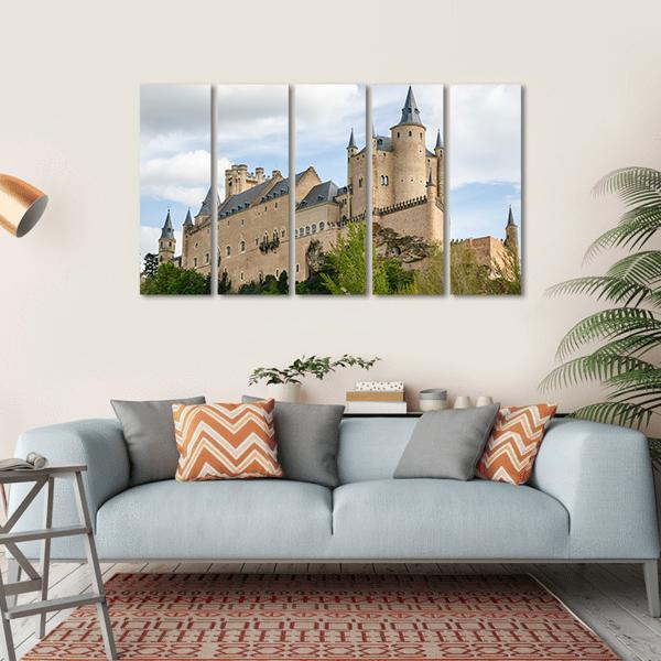 Alcazar Of Segovia Spain Canvas Wall Art-5 Horizontal-Gallery Wrap-22" x 12"-Tiaracle
