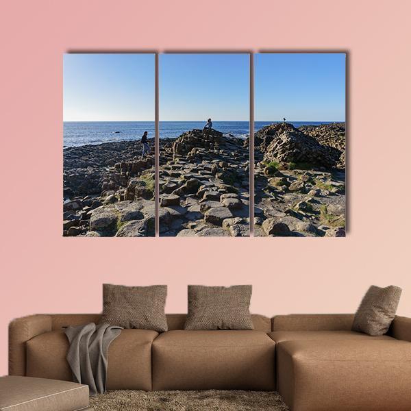 Giant's Causeway Northern Ireland Canvas Wall Art-3 Horizontal-Gallery Wrap-37" x 24"-Tiaracle