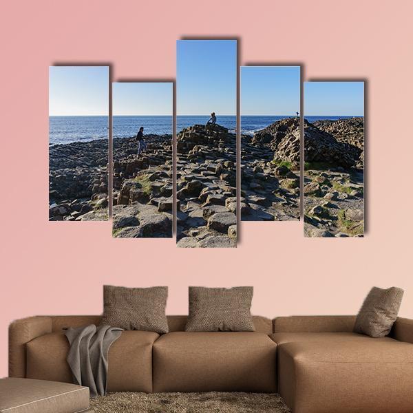 Giant's Causeway Northern Ireland Canvas Wall Art-5 Pop-Gallery Wrap-47" x 32"-Tiaracle