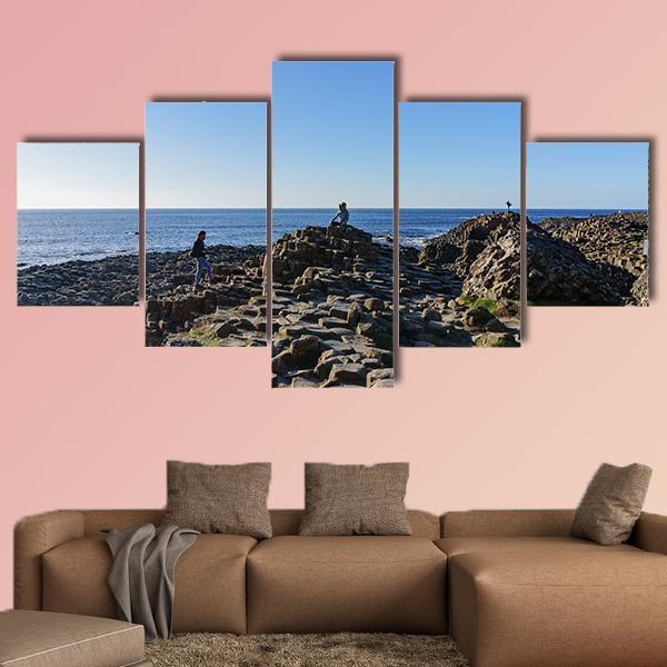 Giant's Causeway Northern Ireland Canvas Wall Art-5 Star-Gallery Wrap-62" x 32"-Tiaracle