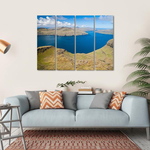 The Faroe Islands Canvas Wall Art-4 Horizontal-Gallery Wrap-34" x 24"-Tiaracle