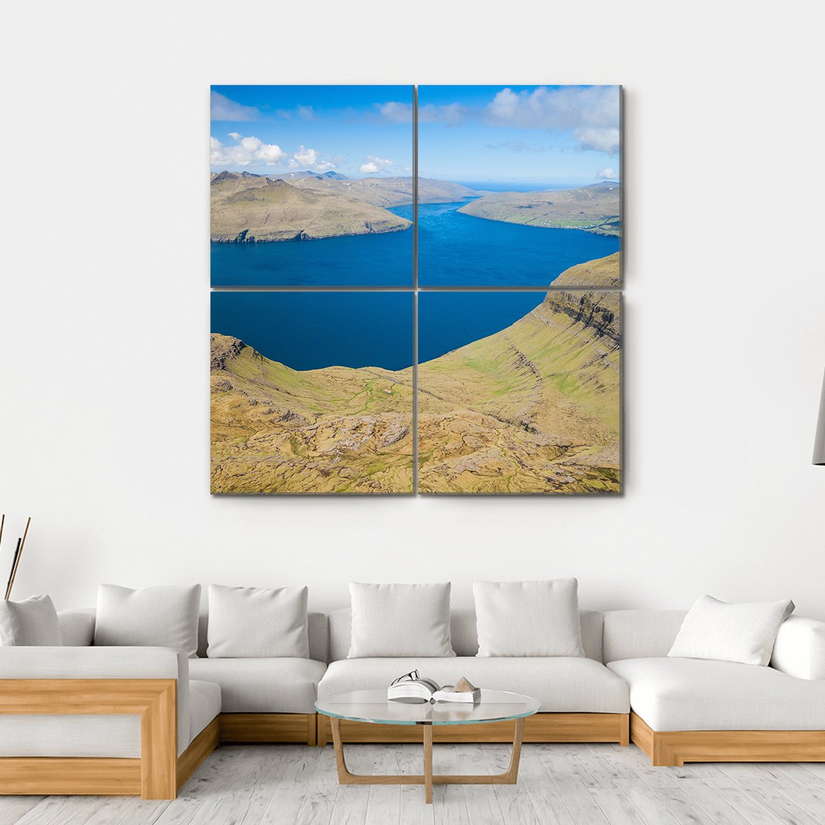 The Faroe Islands Canvas Wall Art-4 Square-Gallery Wrap-17" x 17"-Tiaracle
