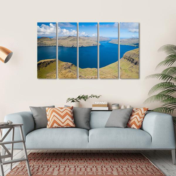 The Faroe Islands Canvas Wall Art-5 Horizontal-Gallery Wrap-22" x 12"-Tiaracle