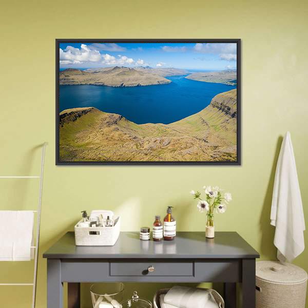 The Faroe Islands Canvas Wall Art-1 Piece-Floating Frame-24" x 16"-Tiaracle