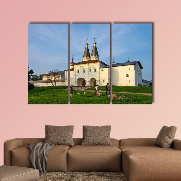 Ferapontov Convent In Summer Canvas Wall Art-3 Horizontal-Gallery Wrap-37" x 24"-Tiaracle